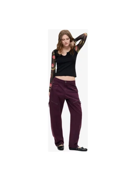 Spodnie Desigual czerwone