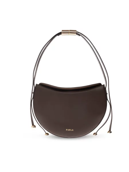 Furla torebka crossbody skórzana Moonstone S brązowa