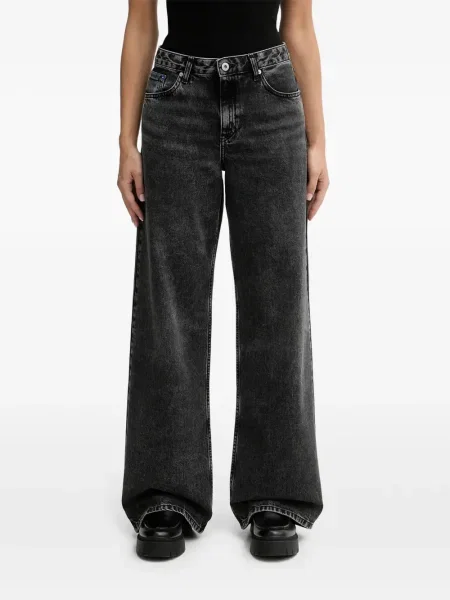 Široké džíny Karl Lagerfeld Jeans šedé