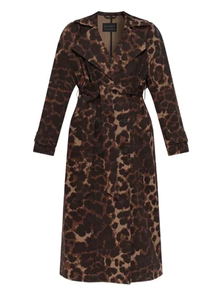 Trenci Allsaints cu imagine cu model leopard maro