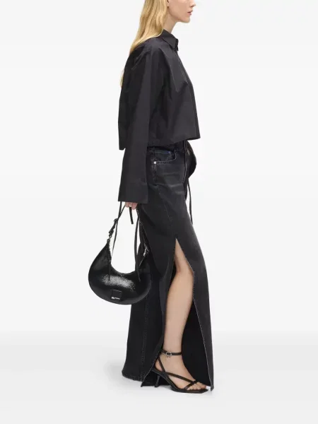 Traperice Karl Lagerfeld Jeans visoki struk crna