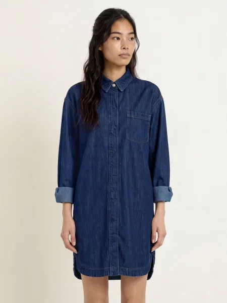 Marc O'polo Denim Košilové Šaty Z Džínů tmavě modrá