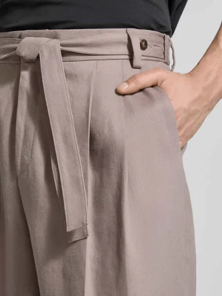 Hugo Spodnie Mężczyzna XL Wide Trousers brązowy