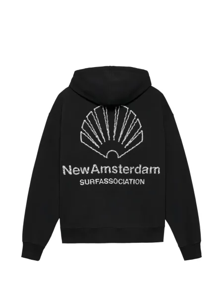 Hanorac cu glugă New Amsterdam cu imagine negru