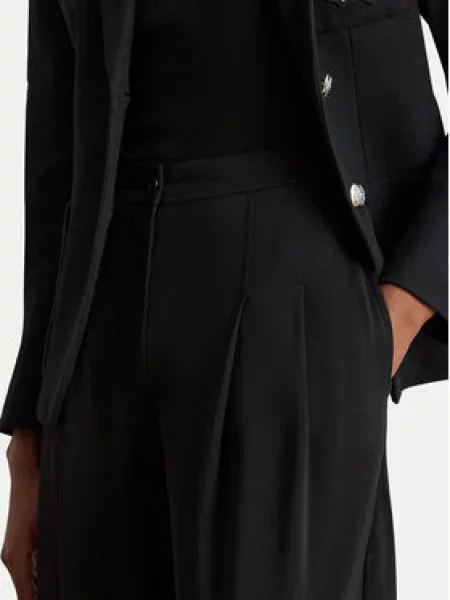 LAUREN RALPH LAUREN Medžiaginės kelnės Chabrell Wide Leg juoda