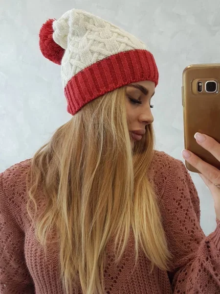 Șapcă Kesi din fleece bordo