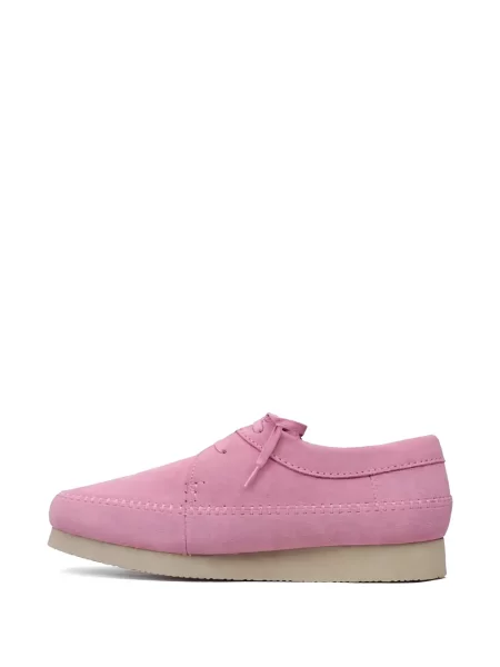 Σκαρπίνια derby Clarks Originals με κορδόνια με δαντέλα ροζ