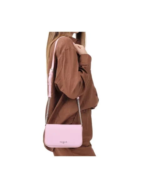 Torebka skórzana Gaëlle Paris skórzana elegancka różowa