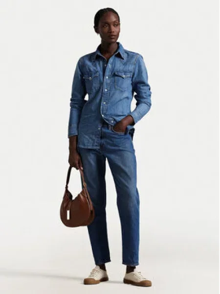 Polo Ralph Lauren džínová košile Tmavomodrá modrá