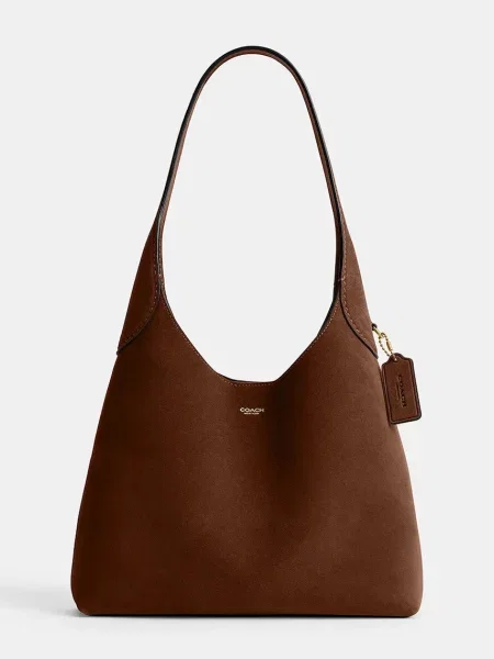 Coach torba za žene od brušene kože Brooklyn Shoulder Bag 28 smeđa