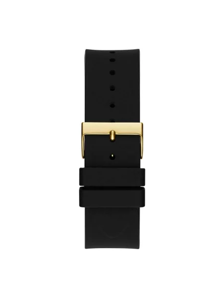 Lniany zegarek Guess czarny