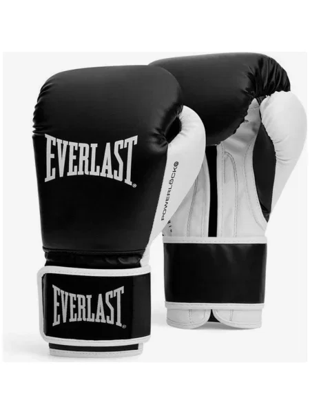 Rękawice treningowe Everlast Powerlock OG czarny 12 biały
