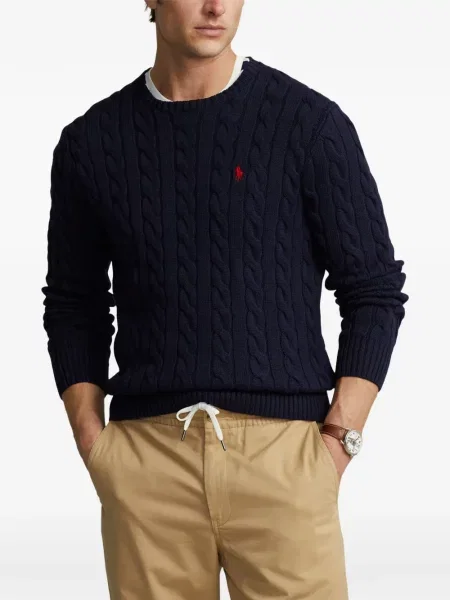 Cu centură curea Polo Ralph Lauren tricotate cu dungi albastru