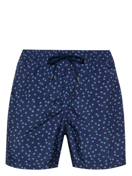 Slip de baie Canali cu model floral cu imagine albastru