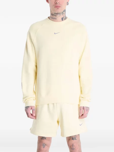 Kötött levágott póló Nike nyomtatás fekete