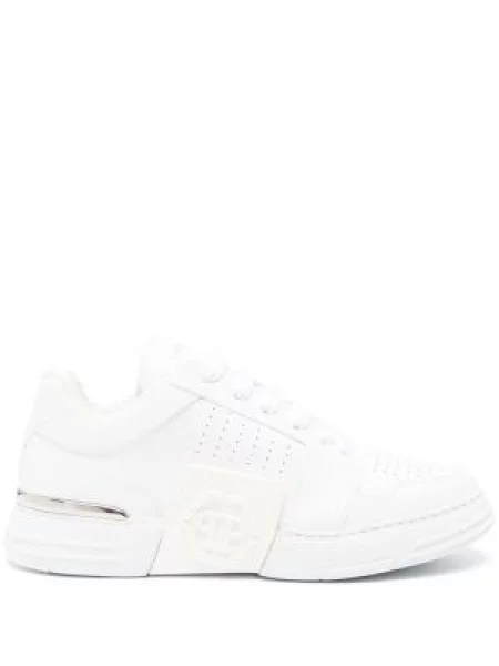 Sneakerși Philipp Plein streetstyle cu autograf alb