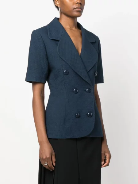 Dvouřadé krátké sako Givenchy Pre-owned modré
