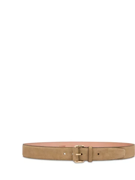 Semišový pásek Moschino hnědý