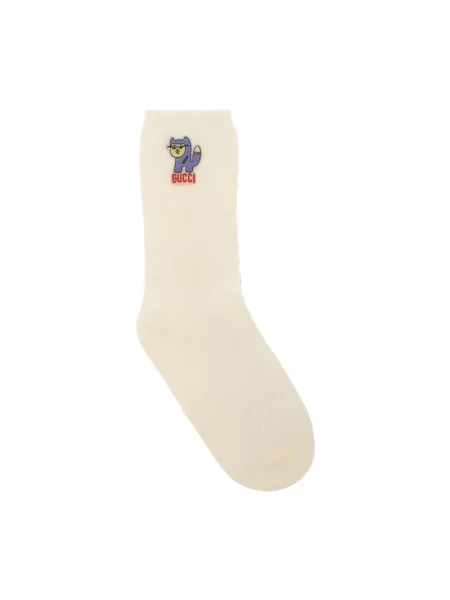 Skarpety Gucci z logo białe