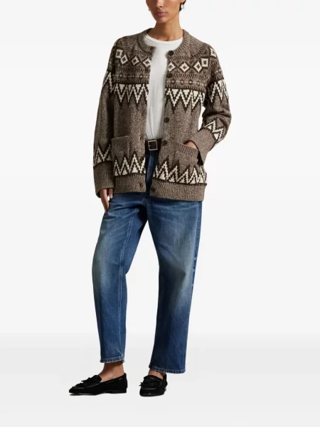 Căciulă Polo Ralph Lauren cu broderie cu dungi cowboy roșu