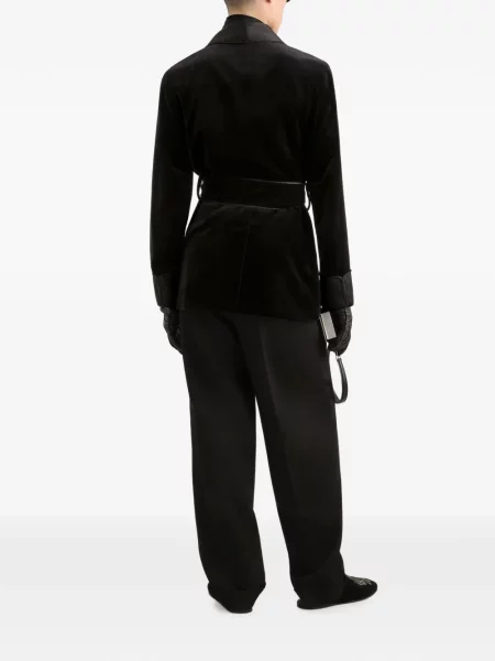 Geacă Dolce & Gabbana de catifea negru