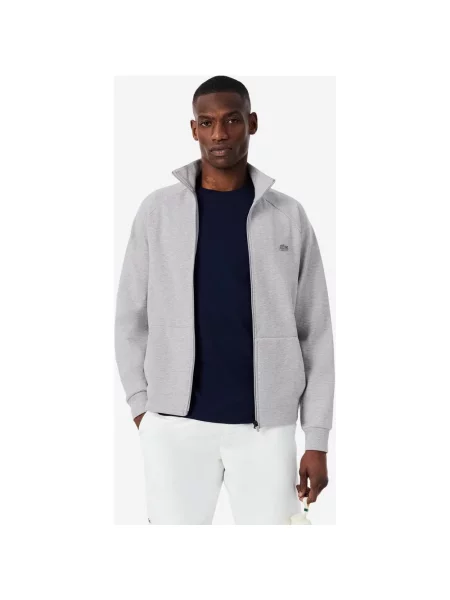 Bluza Lacoste Double Face Jersey Half Zip XS szara