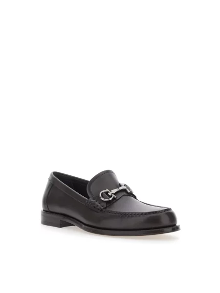 Półbuty Ferragamo skórzane brązowe