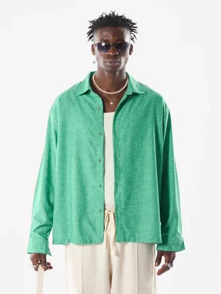 VAMOS CLO Cămașă mentă verde