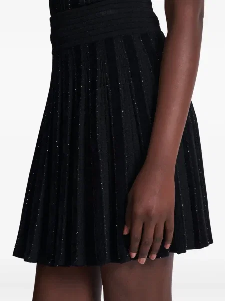 Fusta plisata Balmain plisată negru