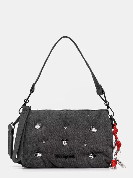 Torebka Desigual z ukrytymi kieszeniami czarna