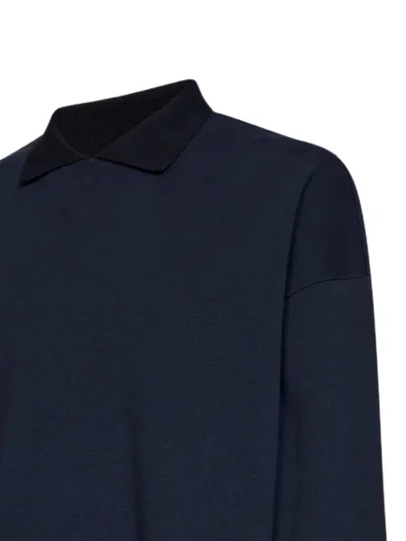 Gulerat lung tricou polo Rose Burrito albastru