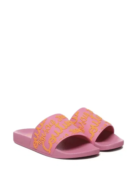 Papuci Versace Jeans Couture cu autograf roz