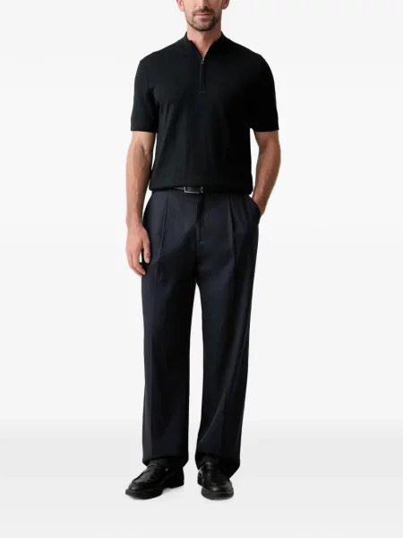 Tricou polo Joop! tricotate albastru