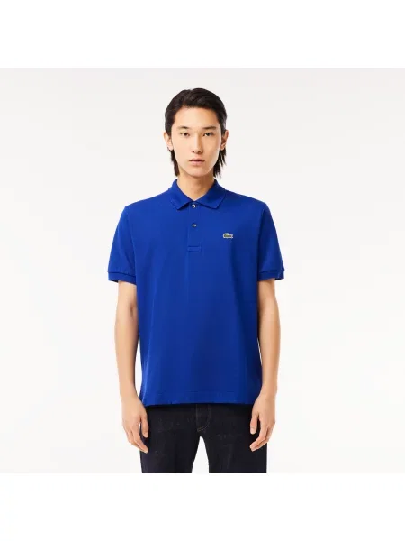 Lacoste Koszulka Polo Oryginał Petit Piqué niebieska