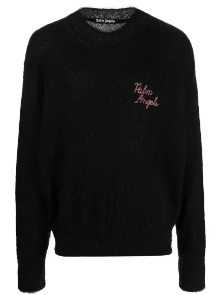 Pulover Palm Angels cu decolteu rotund negru