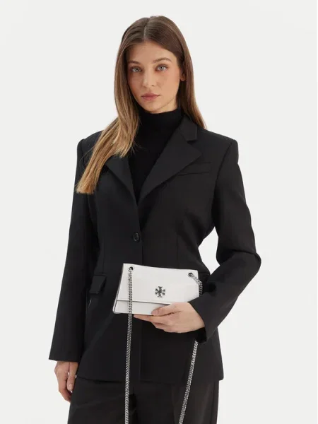 Geantă Tory Burch Kira Turnlock Mini Bag alb