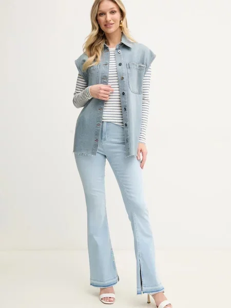 Liviana Conti bezrękawnik jeansowy przejściowy niebieski
