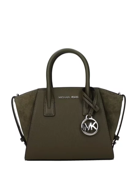 Geantă shopper Michael Kors din piele de căprioară verde