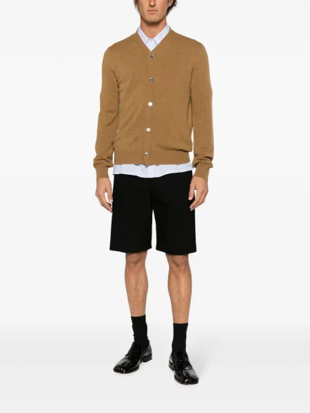 Cardigan Comme Des Garcons Play cu decolteu în V maro