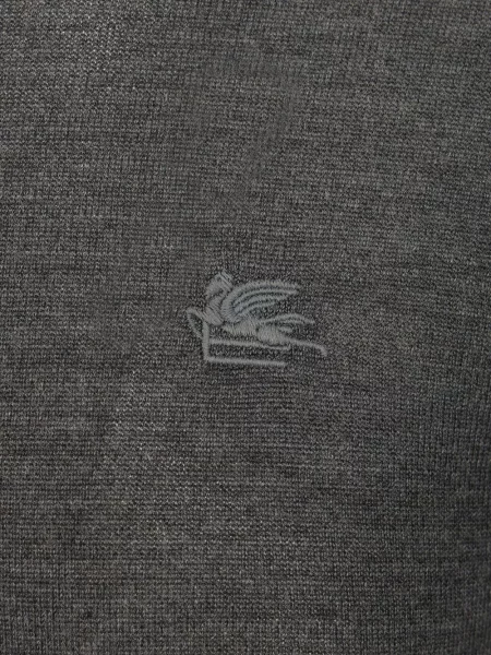 Pulover Etro cu broderie gri