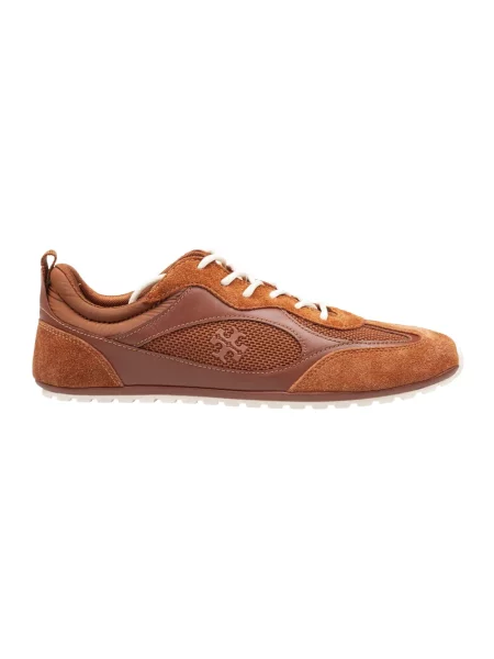 Sneakersy Tory Burch zamszowe brązowe