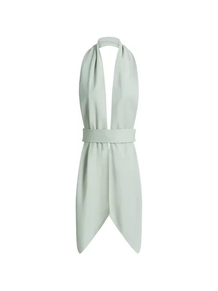 Top Alberta Ferretti cu gât halter verde