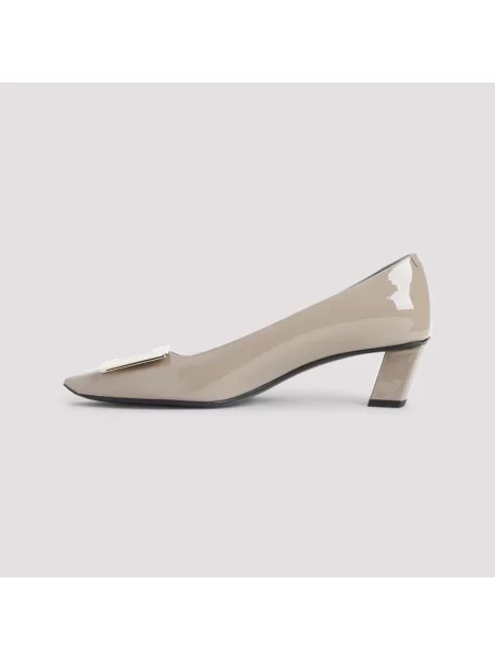 Czółenka Roger Vivier skórzana szara