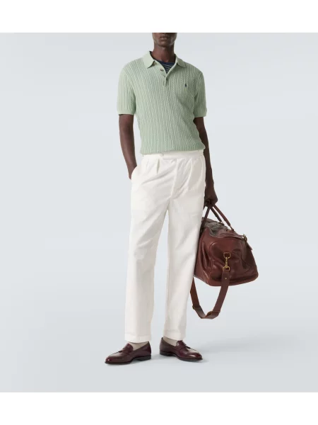 Pletená polokošeľa Polo Ralph Lauren zelená