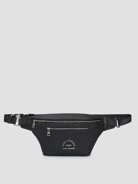 Шкіряна сумка Karl Lagerfeld чорна