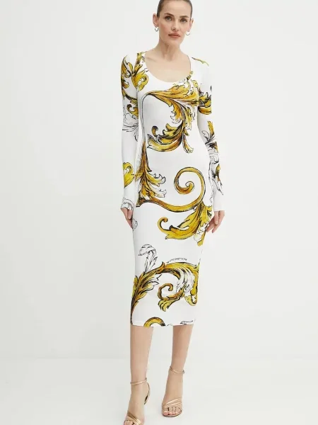 Sukienka jeansowa Versace Jeans Couture biała