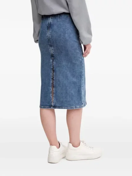Fustă din denim Benetton albastru