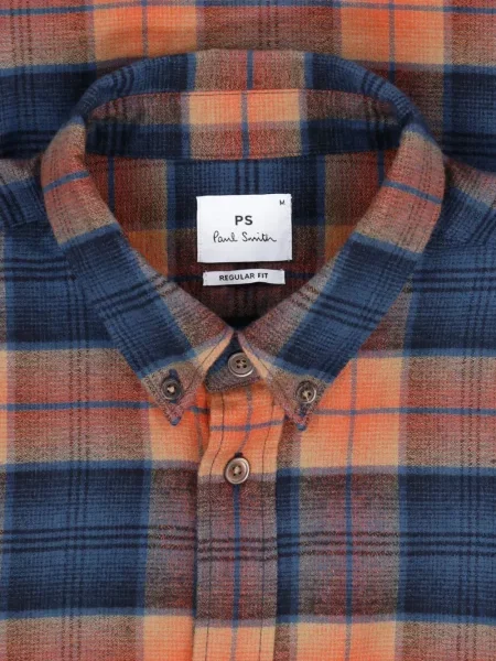 Cămașă Paul Smith în carouri albastru