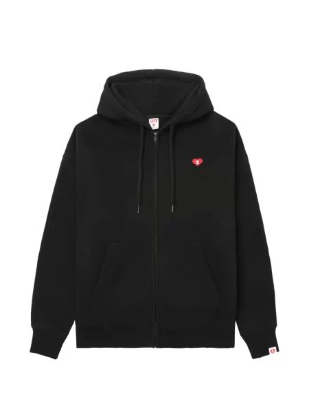 Mikina s kapucí Apee™ By *a Bathing Ape® se srdcovým vzorem černá
