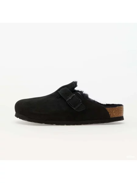 Birkenstock Klapki Boston Vl/Sheraling czarny
